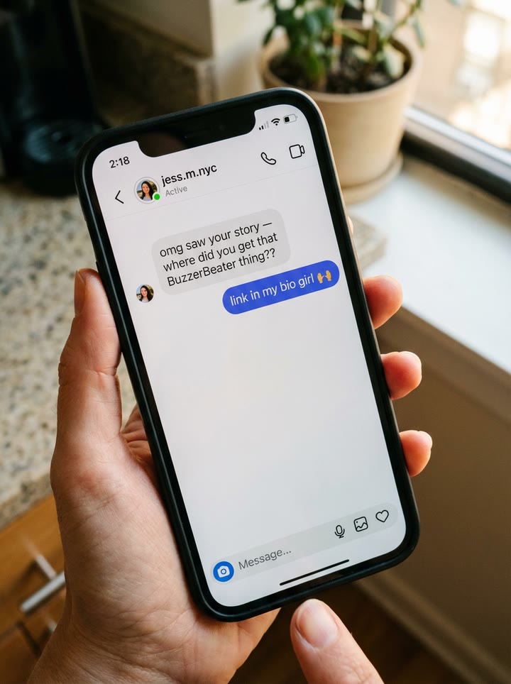 Instagram DM asking about BuzzerBeater